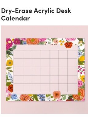 Rifle Paper Co. Dry-Erase Acrylic Desk Calendar